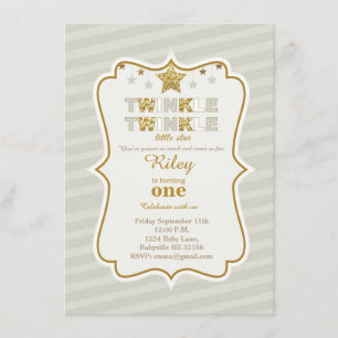 Twinkle Twinkle petite invitation d'anniversaire é