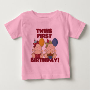 Twins 1er Anniversaire - Girls Tshirts et cadeaux