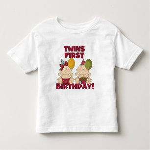 Twins 1er Anniversaire T-shirts et cadeaux garçon/