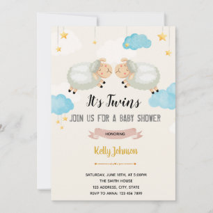 Twins agneau douche de mouton invitation