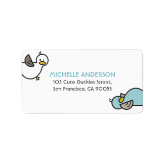 Twins Baby Cute Cartoon Jouer Duckkies Étiquette