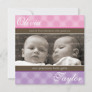 TWINS BABY FAIRE-PART :: harmonie 4SQ