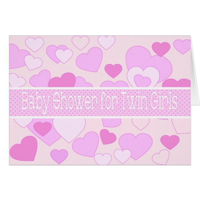 Twins Baby Shower Gift Card (Devant horizontal)