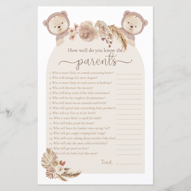 Twins Teddy Bear qui connaît le jeu de douche Pare (Devant)