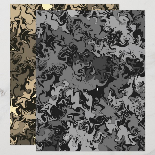 Twirls colorés Abstraits / Filtres Papier à papier (Devant / Derrière)