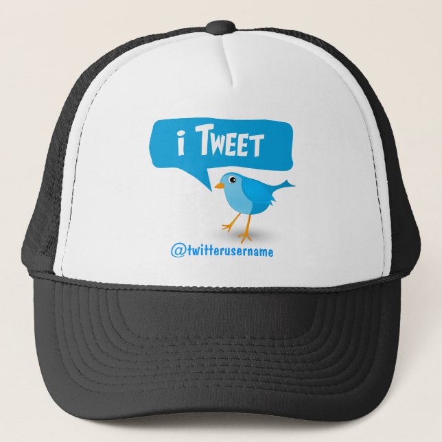 Twitter Casquette d'oiseaux bleu mignon (Devant)