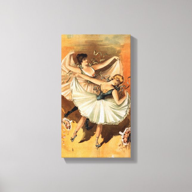 "Two Ballerinas" imprimé toile enveloppé (Recto)