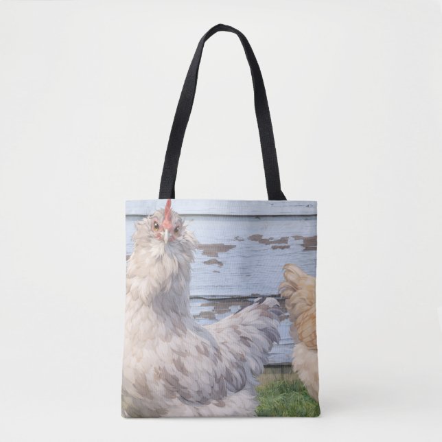 Two Chickens Cute Farm Tote Bag (Devant)