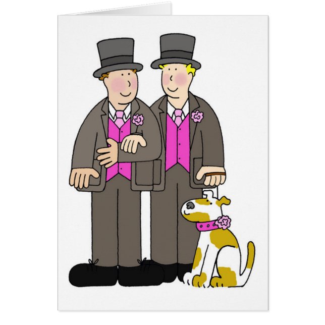 Two Grooms et leur dessin animé de chien (Devant)