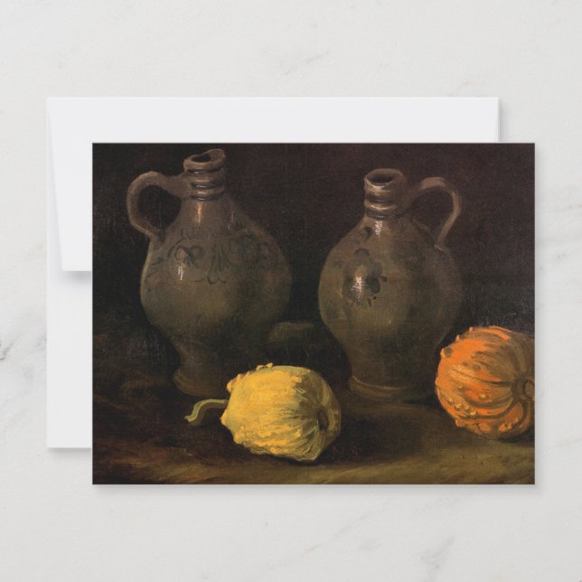 Two Jars and Two Citrouilles par Vincent van Gogh (Devant)