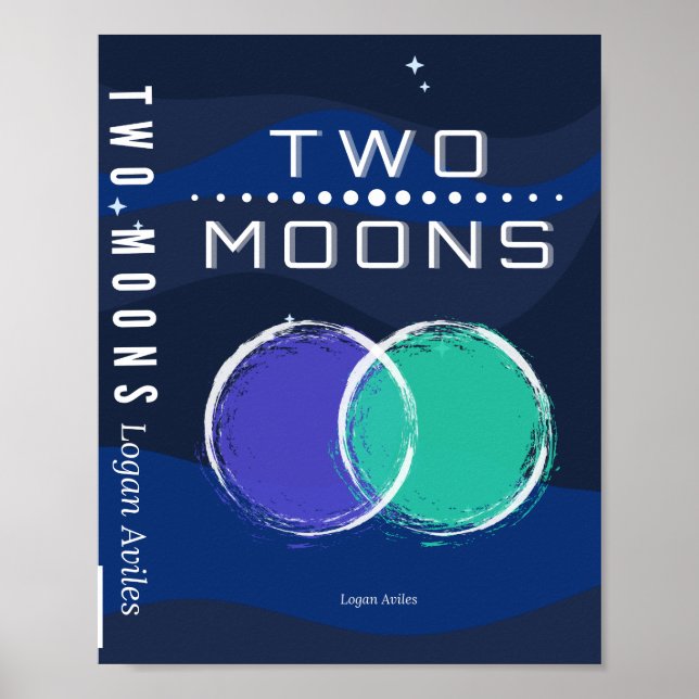 TWO MOONS Basic Vertical Poster (Devant)