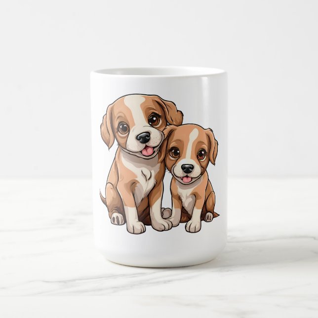 TWO PUPPIES Coffee Mug (Centre)