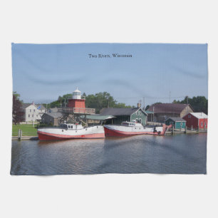 Two Rivers, serviette de cuisine Wisconsin