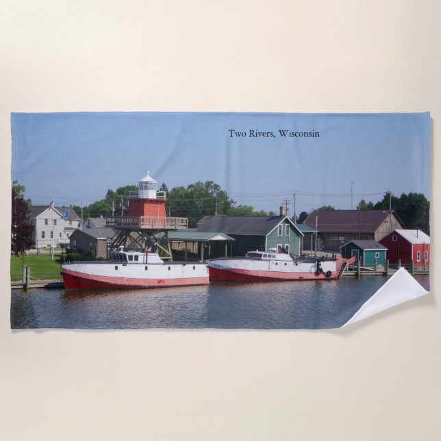 Two Rivers, serviette de plage du Wisconsin (Devant)