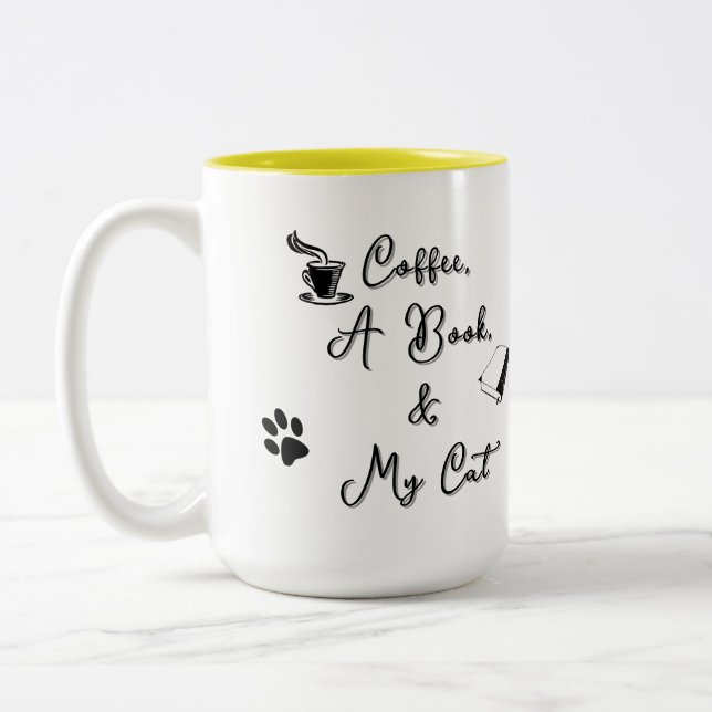 Two-tone Mug 15 oz (yellow) (Gauche)