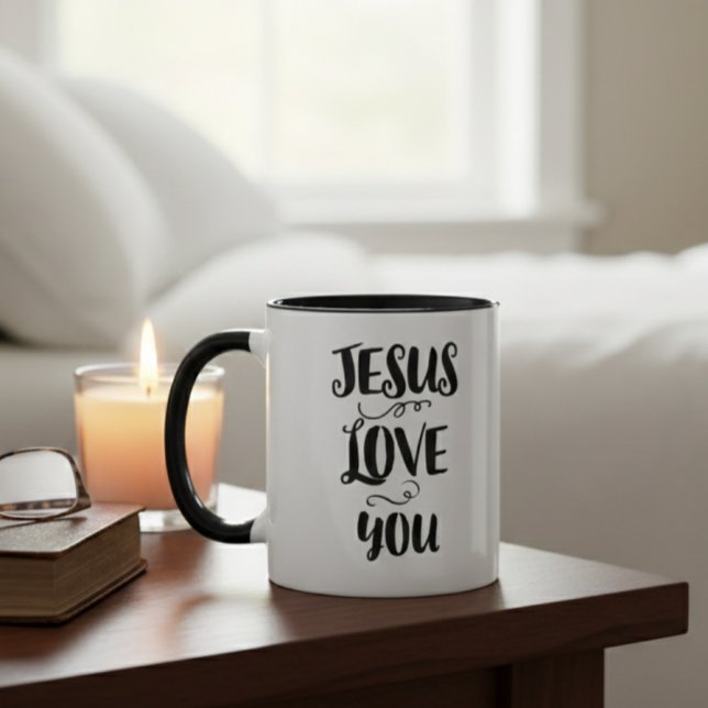 Two-Tone Mug - Jesus Love You (Créateur téléchargé)