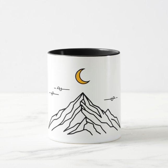 Two-Tone Mug “Mountain & Moon” (Centre)