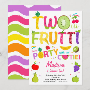 Twotti Frutti Party Cutie Anniversaire Invitation