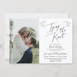 Tying Knot Wedding Réception Invitation