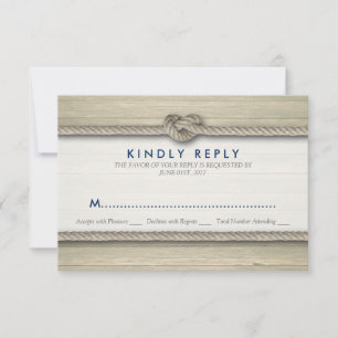 Tying The Knot Rustic Beach Wedding RSVP