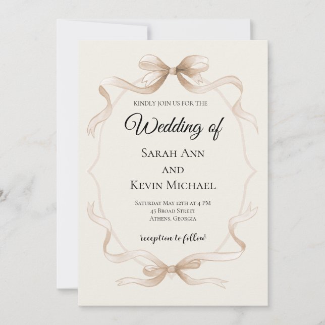Tying the Knot Wedding Invitation (Devant)