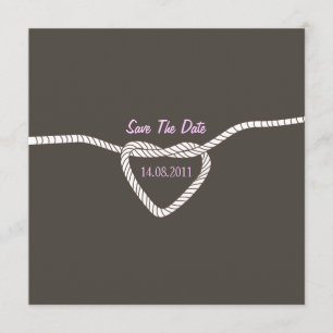 Tying the Knot Wedding Save the Date -rose