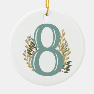 Type 8 ornement floral d'Enneagram de Noël