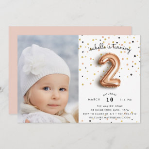 Invitations Faire Part Cartes 2 Ans Fille Zazzle Fr