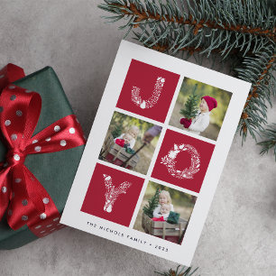 Type Joyeux Carte de vœux de fêtes avec trois ph