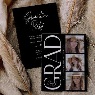 Type moderne Graduation Party Photo Invitation Car