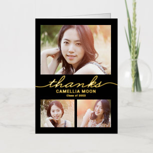 Type opulent Carte de remerciements de graduation