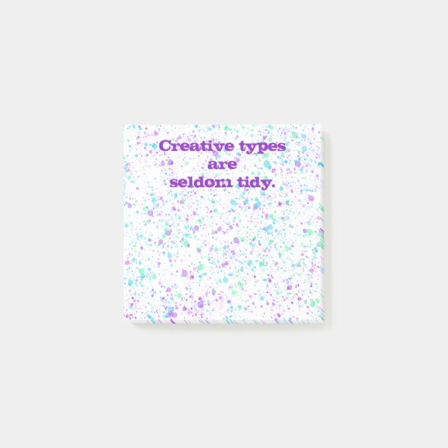 Types créatifs Paint Splatter Funny Post-It Notes (Devant)