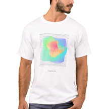 Typographie Abstraite couleur dégradé T-shirt