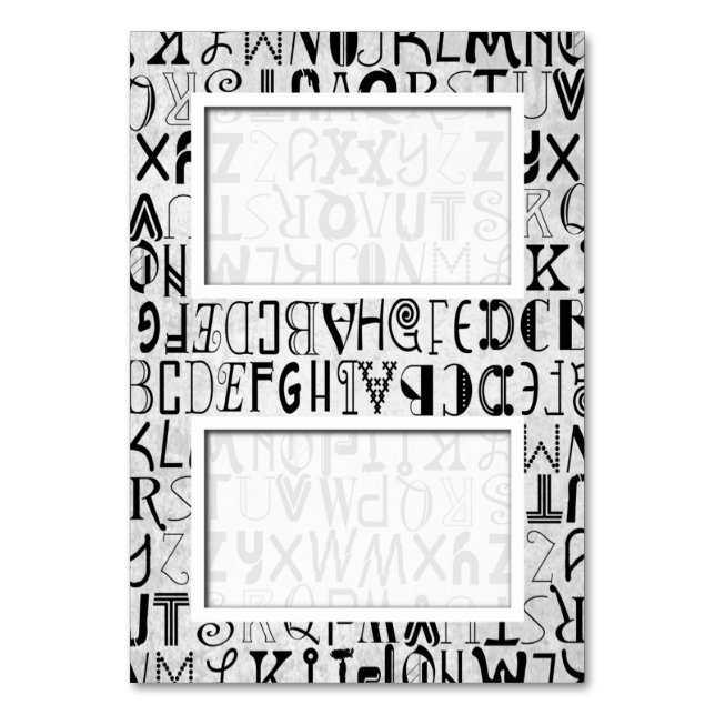 Typographie Alphabet Nom Tenté Cartes de place (Par défaut)