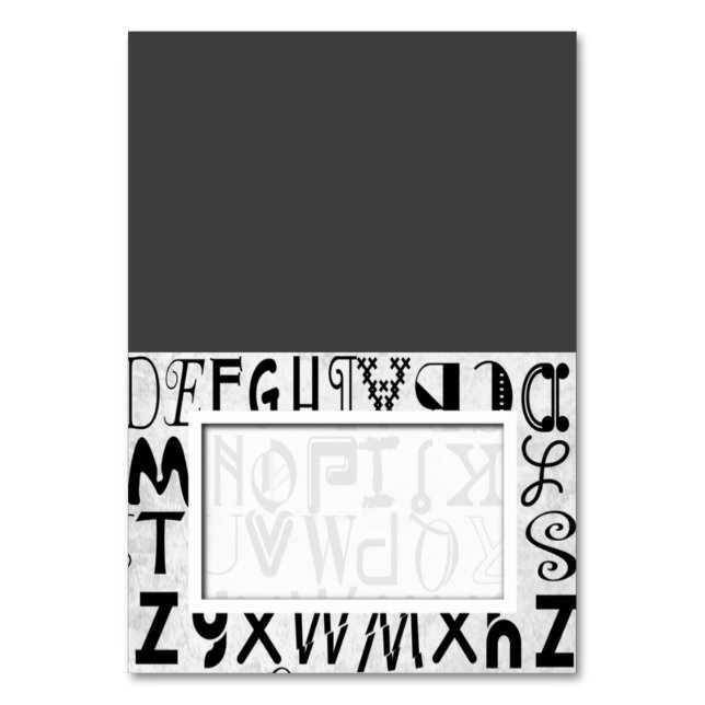 Typographie Alphabet Nom Tenté Cartes de place (Par défaut)