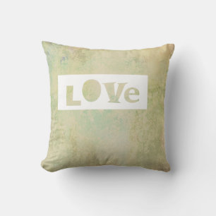 typographie amour citation couleurs pastel coussin