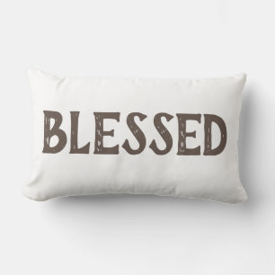 typographie amusante BLESSED   Coussin Lumbar