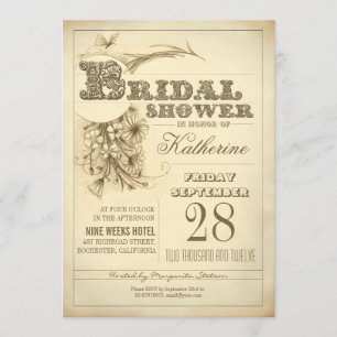 typographie antique invitation nuptiale