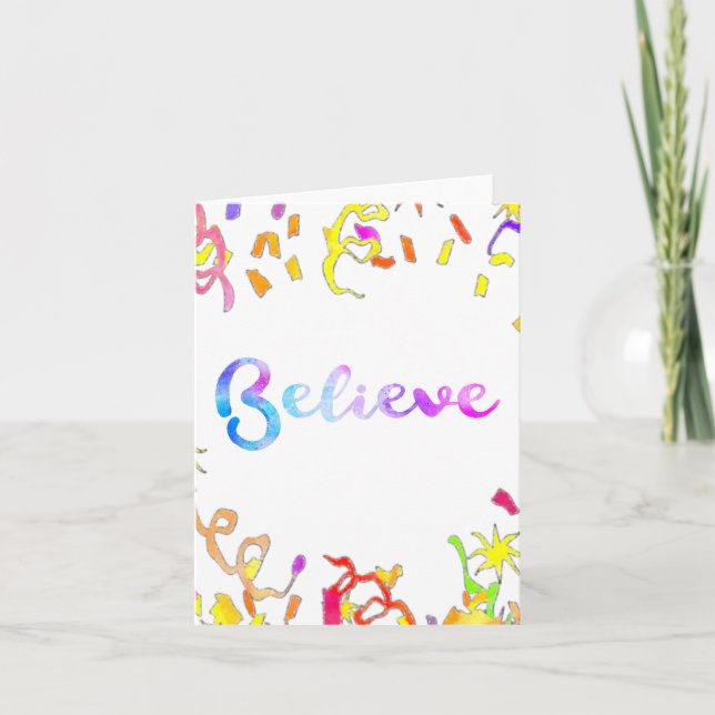 Typographie aquarelle Confiance Art de confettis  (Devant)