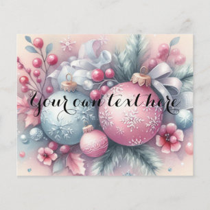 Typographie Arbre de Noël ornements aquarelle
