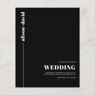Typographie blanche Code QR faire-part de mariage
