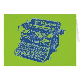 Typographie bleue Vintage