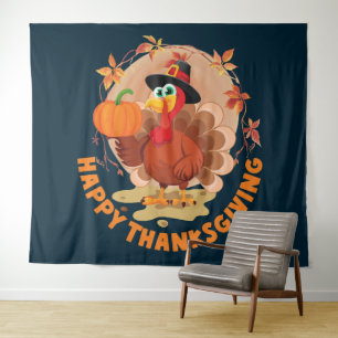 Typographie bon thanksgiving Tapisserie