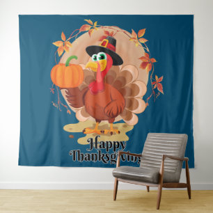 Typographie bon thanksgiving Tapisserie