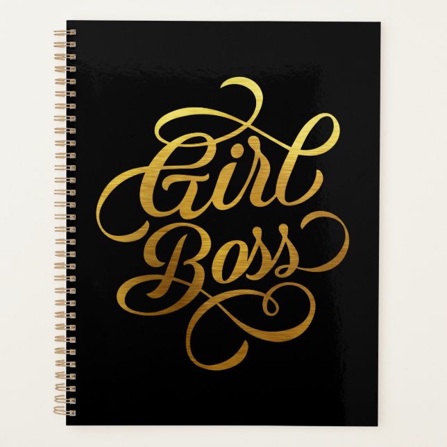Typographie Boss Girl Gold Foil Noir (Devant)