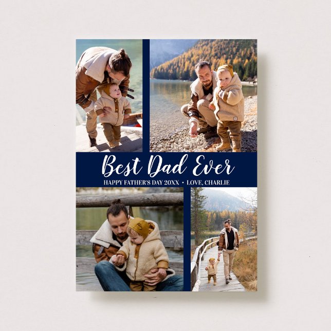 Typographie branchée 4 Photo Collage Fête des père (Créateur téléchargé)