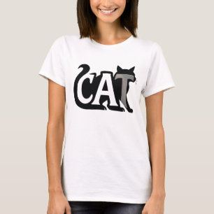 Typographie CAT créative Silhouette T-shirt