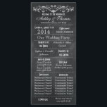 Typographie Chalkboard Programmes de mariage 2 Mai<br><div class="desc">Typographie vintage Programmes de Mariage Chalkboard avec 2 Maids of Honor, 1 Best Man, 7 Bridesmaids et Groomsmen, et Flower Girl (NO Ring Bearer). Il s'agit d'un programme de mariage vertical à deux côtés avec la fête de mariage sur le devant et l'ordre de cérémonie et vous remercier au dos....</div>