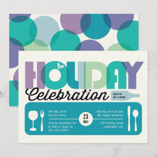Typographie colorée Moderne Invitation de fête de 