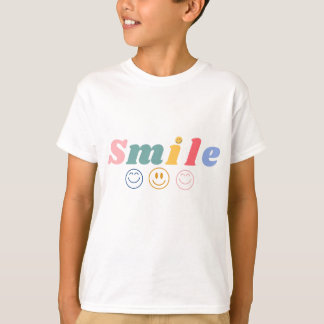 Typographie couleur sourire T-shirt